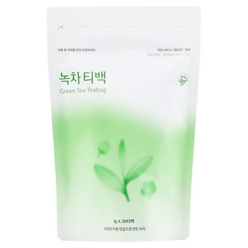 연우제다 녹차 티백, 1g, 20개입, 1개