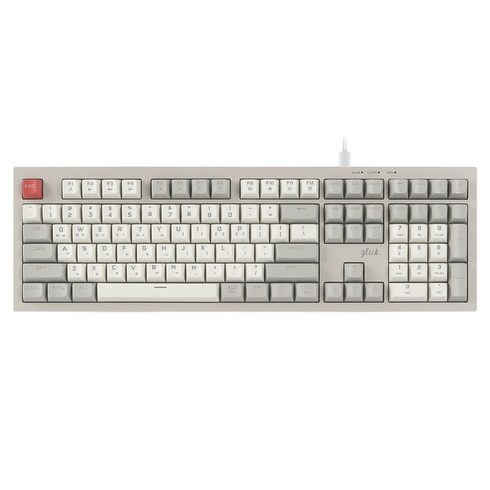 지클릭커 오피스프로 사일런스 M RGB 무소음 유선 키보드, Cappuccino, OPK50, 제조사축