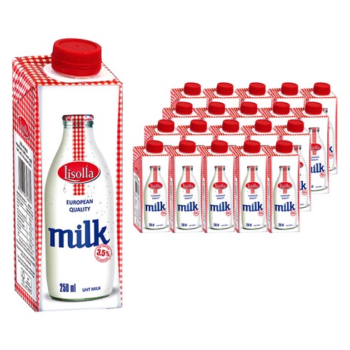 리솔라 멸균우유, 250ml, 21개