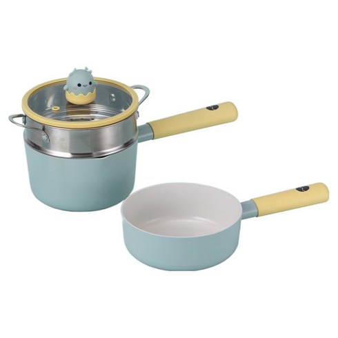 네오플램 인덕션 드래곤 팬&웍 3종 세트, 민트, 밀크팬 16cm + 쁘띠웍 16cm + 스텐 찜기, 1세트