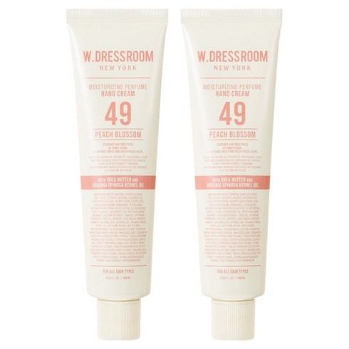 더블유드레스룸 퍼퓸 대용량 핸드크림 49 피치블러썸, 100ml, 2개