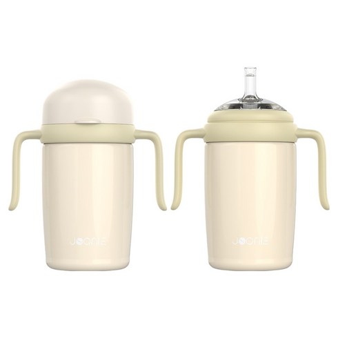 주니 유아용 스테인레스 자기주도컵 + 스테인레스 빨대컵 세트, 240ml, 1세트, 코코아
