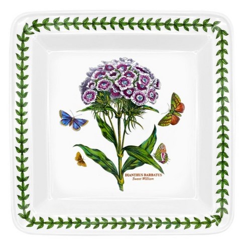포트메리온 보타닉가든 사각 샐러드 접시 23cm x 23cm x 2.5cm, 랜덤발송, 1개