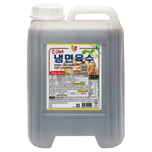 첫맛 8배 고농축 냉면육수, 10kg, 1개