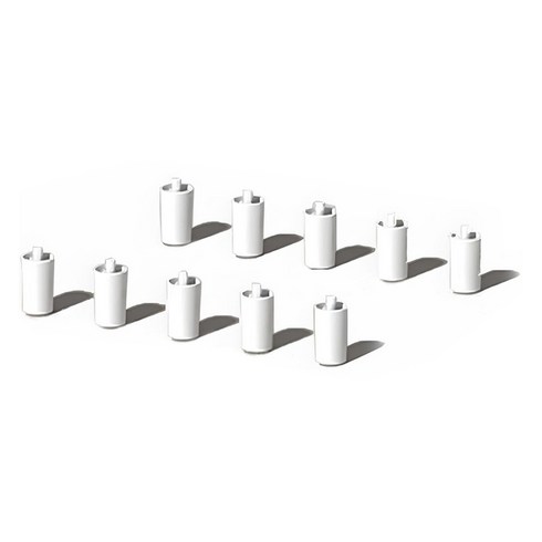 디클펫 반려동물 자동급식기 높이 조절 다리 5cm, 화이트, 10개