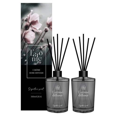 더허브샵 라홈 디퓨저, 다우니퓨어코튼, 510ml, 2개