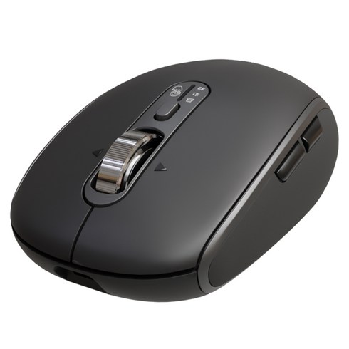아이리버 GT100 항균처리 충전 스마트 스크롤 무한 휠 멀티페어링 블루투스 컴팩트 무소음 무선 마우스, 블랙