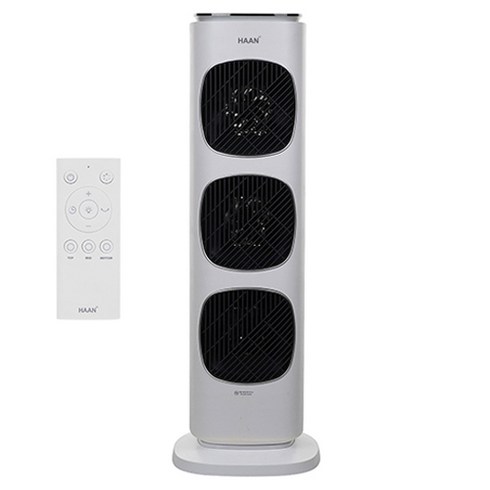 한경희생활과학 3단 개별 파워난방 리모컨형 PTC 온풍기, GF-FN14200, 화이트