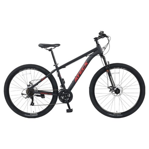 ATECX 컴포트27D MTB 하이텐강 디스크 브레이크 14kg 신장 160~180cm 방문설치, 블랙, 69.8cm(27.5인치)
