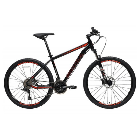 소니아 라피드50 27.5 MTB 알루미늄 디스크 브레이크 13.2kg 신장 160~180cm 방문설치, 블랙 + 레드, 69.8cm(27.5인치)