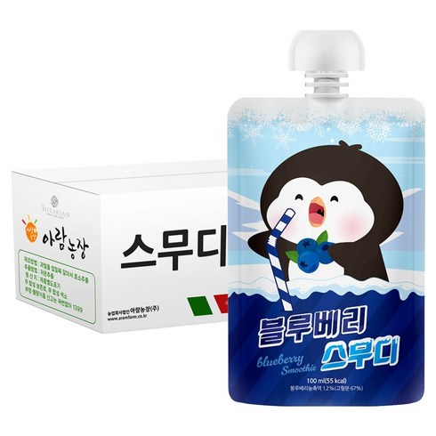 아람농장 블루베리 스무디, 30개, 100ml