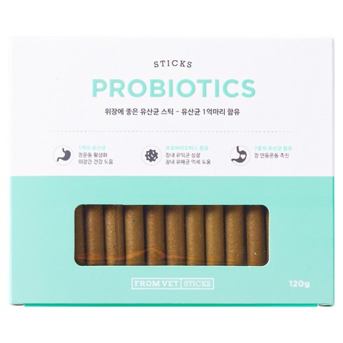 프롬벳 강아지 순수스틱 프로바이오틱스 유산균 12p, 120g, 장건강/유산균, 1개