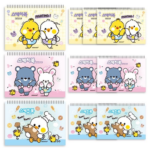유아용 아장아장 스케치북 130g 랜덤발송, 8절, 10개, 30매