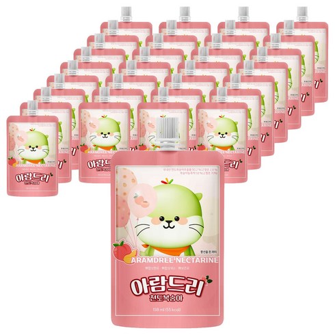 아람농장 아람드리 천도복숭아 주스, 138ml, 30개
