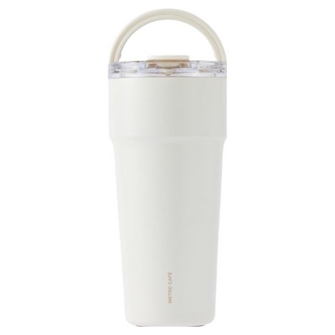 락앤락 메트로 카페 세라믹 탑핸들 텀블러 LHC4419, 아이보리, 1개, 900ml