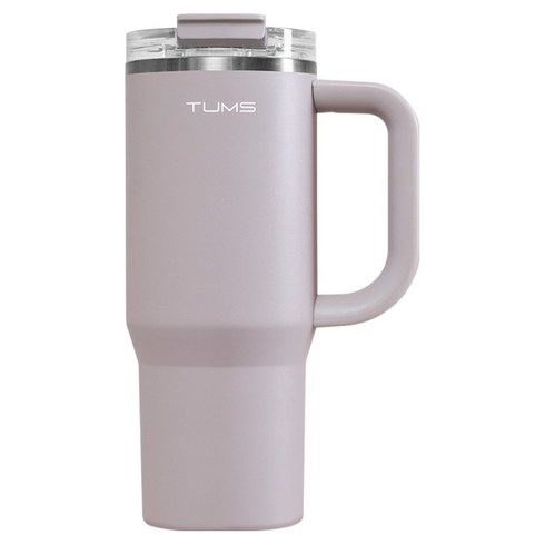 텀스 플립 스트로우 대용량 텀블러, 애쉬라벤더, 900ml, 1개