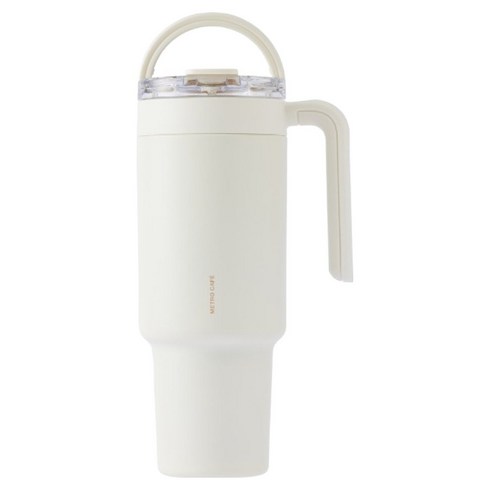 메트로카페 세라믹 탑핸들 텀블러, 아이보리, 1.2L, 1개