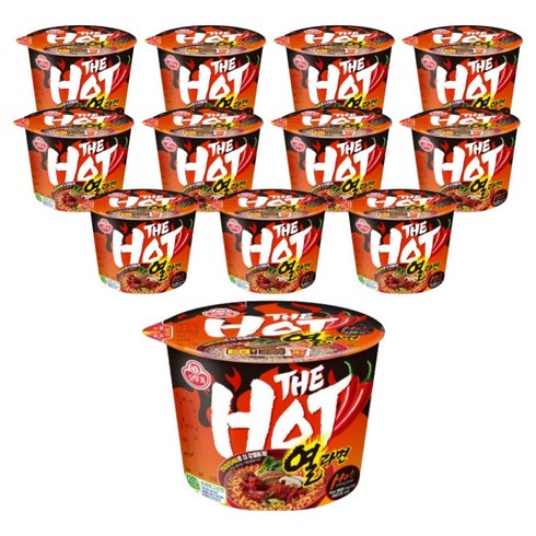 오뚜기 더핫 열라면 용기 105g, 12개
