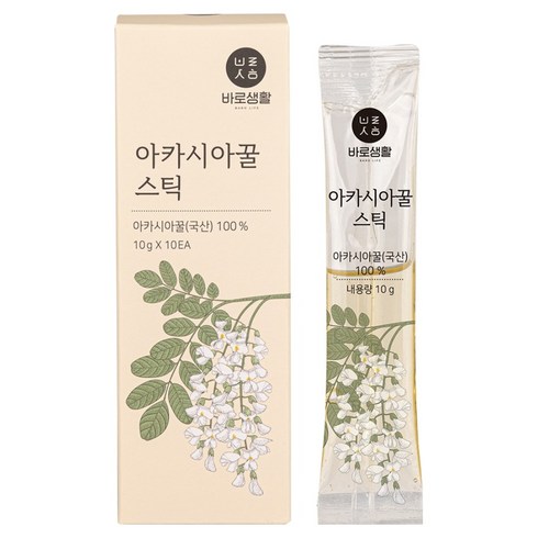 바로생활 아카시아꿀 스틱, 100g, 1개