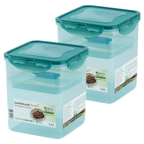 락앤락 발효숙성용기 HPI822BPS2, 2.6L, 2개