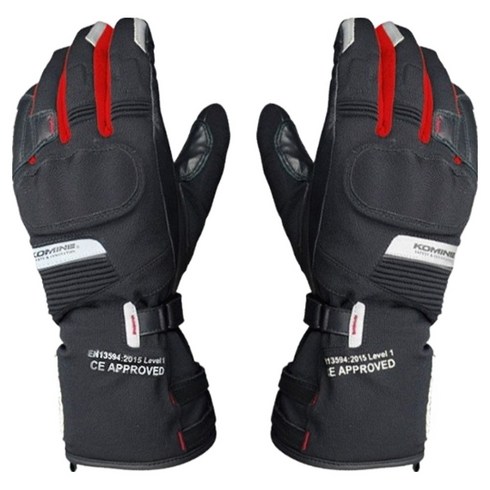 코미네 고어텍스 겨울 방한 글러브 양손착용 세트 GK-814, BLACK + RED