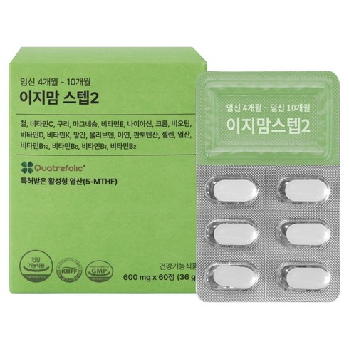 이지맘 스텝2 임신 4-10개월 36g, 60정, 1개