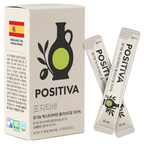 포지티바 유기농 엑스트라버진 올리브오일 14p, 140ml, 1개