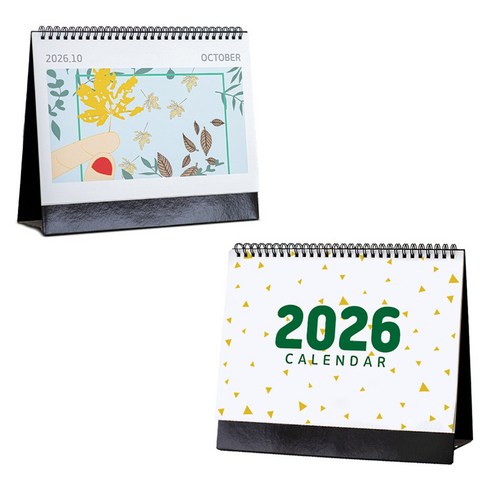 세우세 2026년 일러스트 탁상 캘린더, 혼합색상, 2개