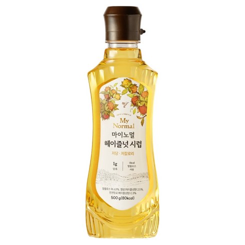 마이노멀 저당 저칼로리 헤이즐넛 시럽, 500g, 1개