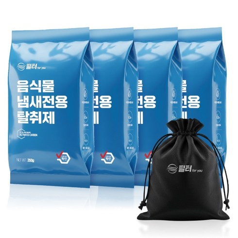 필터포유 음식물 처리기 필터 리필 숨쉬는 탈취 활성탄 + 다용도 파우치 세트, 쿠쿠 노블 CFDF-D10C