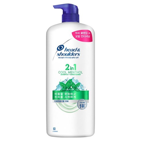 헤드앤숄더 2in1 쿨멘솔 샴푸 컨디셔너 겸용, 1.2L, 1개