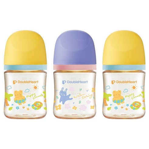 더블하트 PPSU 젖병 트리플팩, 스프링썸머, 160ml, 1세트