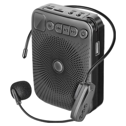 코시 휴대용 가이드 무선 마이크 블루투스 앰프, 블랙, 1개, AM4156MKBT