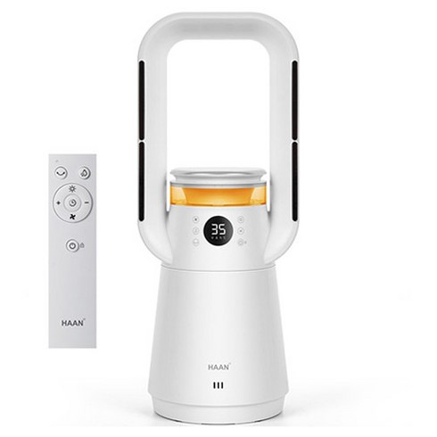 한경희생활과학 공기청정 가습겸용 BLDC 그래핀 날개없는 온풍기, 날개없는 HAAN-P17000 (리모컨 포함), 화이트, HAAN-P17000