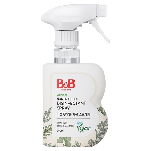 비앤비 비건 무자극 무알콜 제균 스프레이, 300ml, 1개