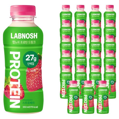 랩노쉬 프로틴 드링크 스트로베리, 350ml, 24개
