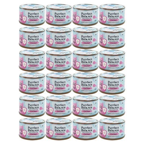 캣츠테이스트 3개월 이상 고양이 퍼펙트 밸런스 주식캔, 닭+참치, 85g, 24개