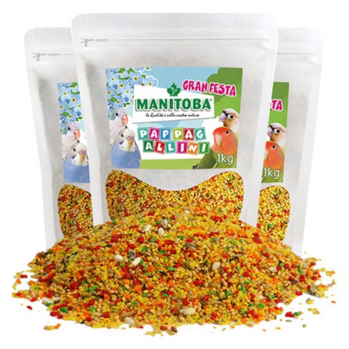 마니토바 파파알리니 모든 새 유산균 사료 4153, 1kg, 3개