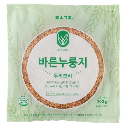 편식공장 바른누룽지 우리보리, 200g, 1개