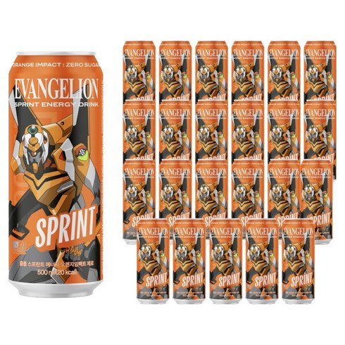 클룹 스프린트 오렌지 임팩트 제로 에너지드링크, 500ml, 24개