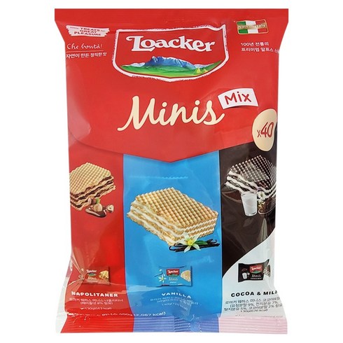 로아커 웨하스 미니스 3종 믹스, 400g, 1개
