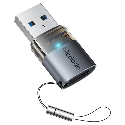 맥도도 C타입-USB A타입 TR 프로 미니 젠더, 1개, 블랙, 32.7mm