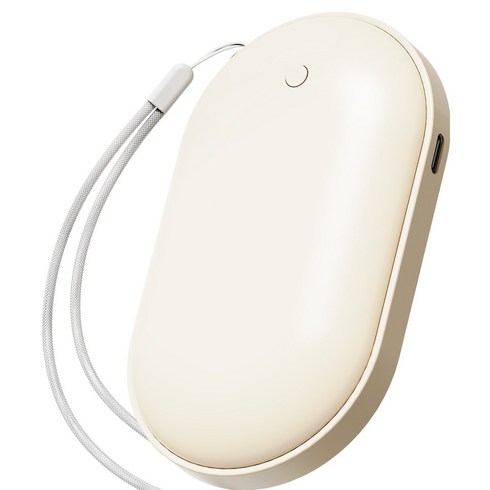 누아트 충전식 양면발열 손난로 보조배터리 5000mAh C타입, N-HAND WARMER, 아이보리