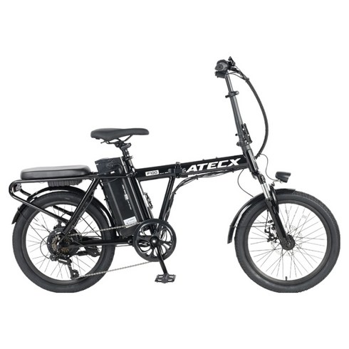 ATECX F100 48V 7.8Ah 500W PAS전용 전기자전거 방문설치, 블랙, 알루미늄