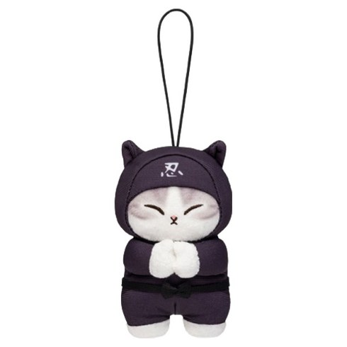 모후샌드 닌쟈냥 봉제인형 마스코트, 블랙, 1개, 10cm