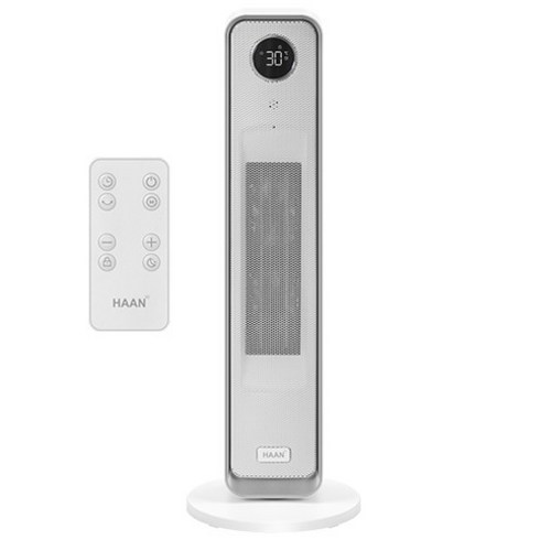 한경희생활과학 Ai 음성인식 그래핀 PTC 타워형 리모컨 온풍기, HA-28000FH, 화이트