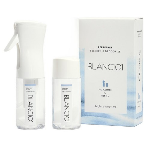 블랑101 리프레셔 시그니처 섬유탈취제 본품 + 리필, 160ml, 1세트