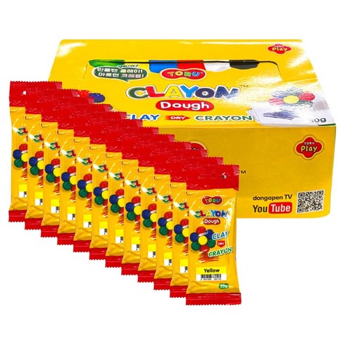 토루 클레이온도우, 노랑, 50g, 12개
