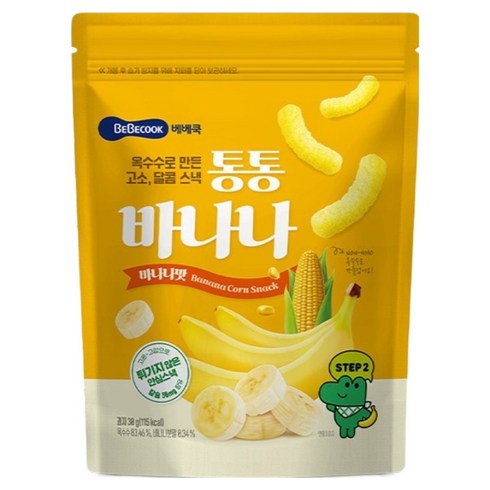 베베쿡 통통바나나 과자, 바나나맛, 30g, 20개