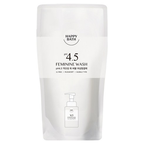 해피바스 pH4.5약산성 쑥 버블 여성청결제 리필, 1개, 300ml
